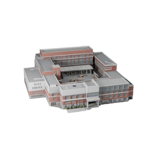 School Building 3D Model - Realistic Archviz Asset