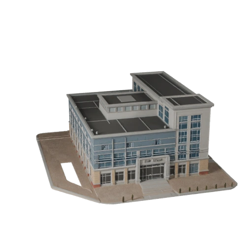 Low Poly Fire Station 3D Model for Realtime Games and VR