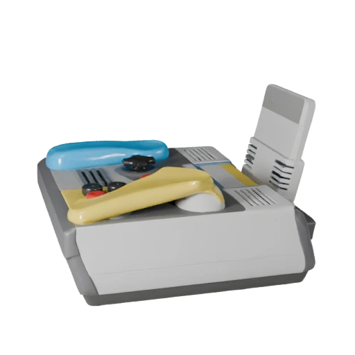 Retro Arcade Stick 3D Game Asset for Casual Levels