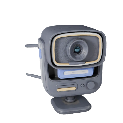 Stylized Wireless Webcam 3D Asset for Casual Games