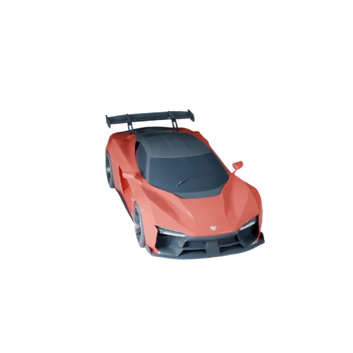 High Poly Hypercar 3D Model for Studio Renders PBR Asset (Legacy)