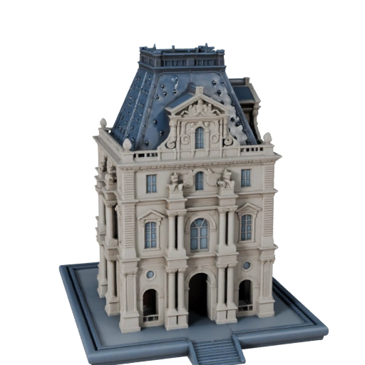 High Poly Louvre Pyramid 3D Model for Archviz for Architecture