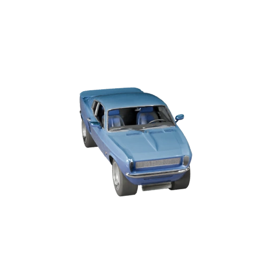 Mustang Inspired Muscle Car 3D Model for Blender & Games