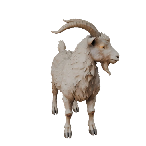 Low Poly Goat 3D Model - Unity Game Asset with FBX | Royalty-Free