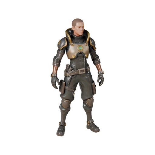 Cyberpunk Bard Character Model - Rigged