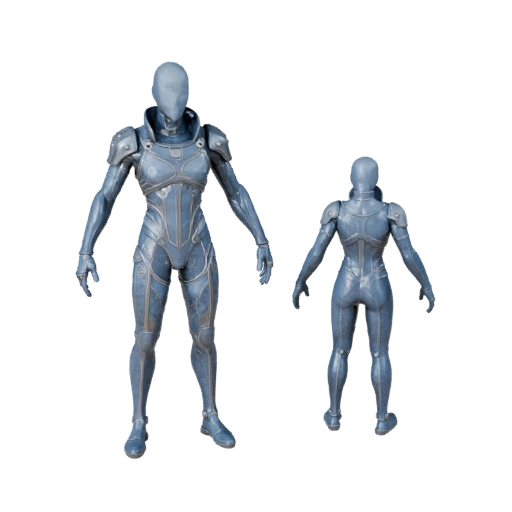 Cyberpunk Cobalt Bard Character Model - Rigged