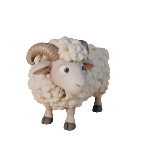 Cartoon Sheep 3D Model - Stylized Asset for Animation | Royalty-Free