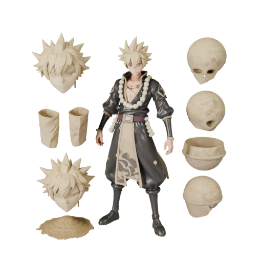 Anime Command BOSS Mage Character Model - Rigged
