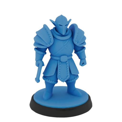 Medieval Elf Warrior Miniature STL
