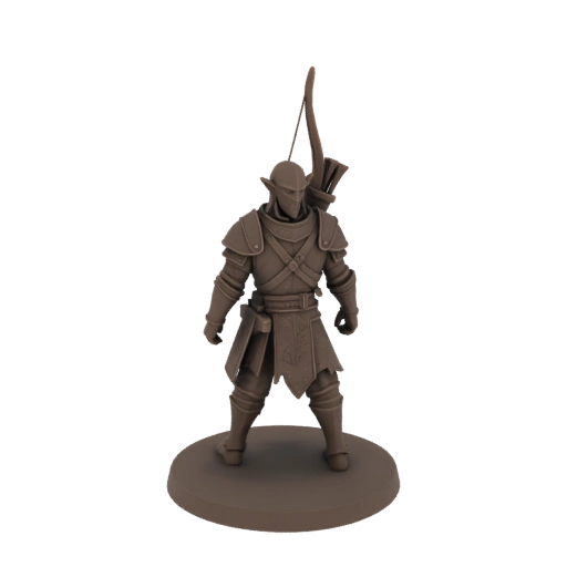 Medieval Elf Ranger Miniature STL