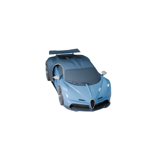 Modèle 3D Hypercar Inspirée de Bugatti pour Blender & Jeux