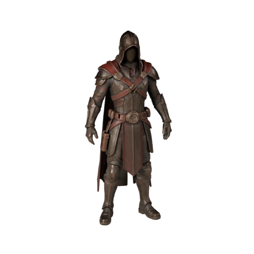 Modèle de personnage assassin endurci au combat de science-fiction - Monté