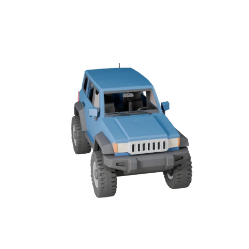 Low Poly Family Suv 3D Model for Unity & Unreal PBR Asset