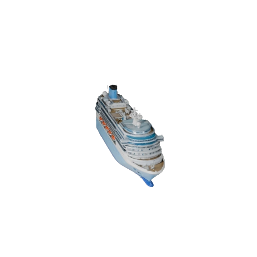 Kreuzfahrtschiff 3D Modell für Unity - Low Poly Game Asset