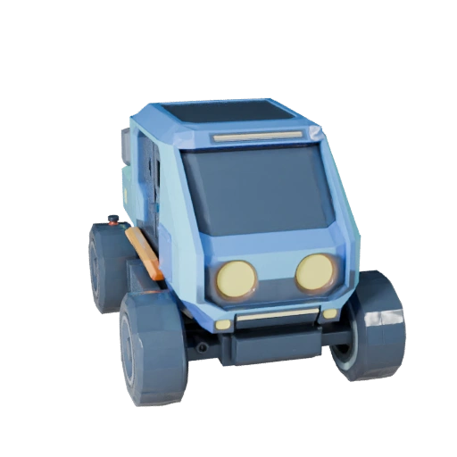 Hover Truck 3D Model - Low Poly Game Ready PBR Asset