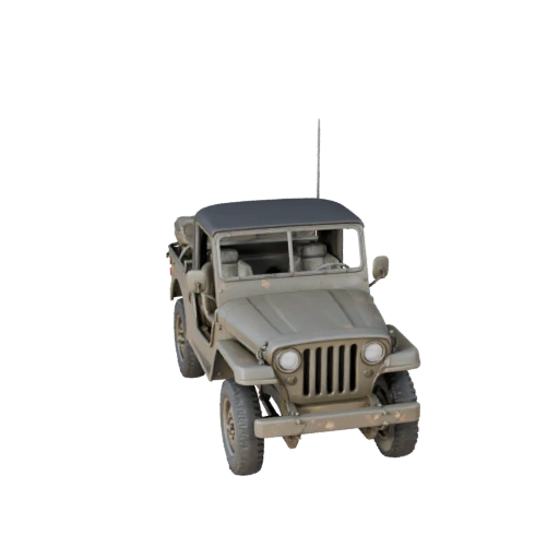 WWII Military Jeep 3D Model for Unreal Engine - Game