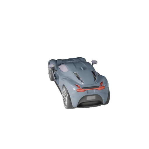 Supercar inspirée de Ferrari 3D Modèle pour Unity - Low Poly