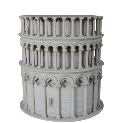 High Poly Leaning Tower of Pisa 3D Model for Archviz
