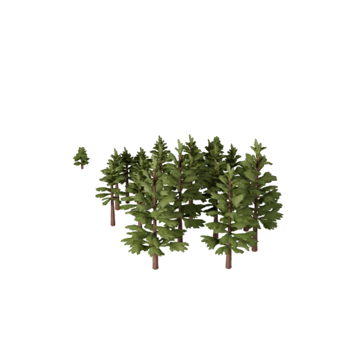 Pine Forest Pack Modular Kit Vegetation for 3D Levels