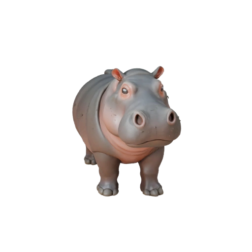 High Poly Hippo 3D Model - Detailed STL Asset for Printing