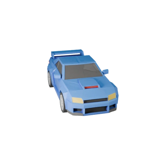 Modelo 3D de Carro Esportivo Baixo Poli para Unity & Unreal PBR (Legacy)