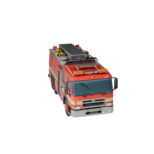Feuerwehrauto 3D-Modell für Blender - Renderbereites Asset (Legacy)