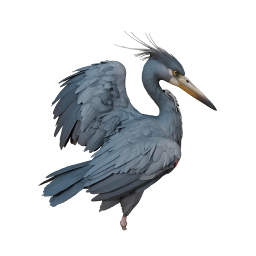 Modèle 3D Héron pour Blender - Asset PBR avec Textures | Libre de Droits