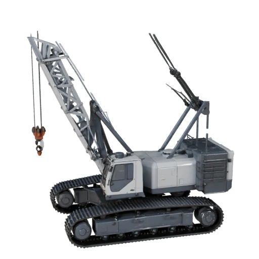 Modelo 3D de Guindaste sobre Esteiras para Blender - PBR Realista