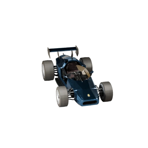 Modelo 3D de Carro de Corrida Vintage Baixo Poli para Unity e Unreal