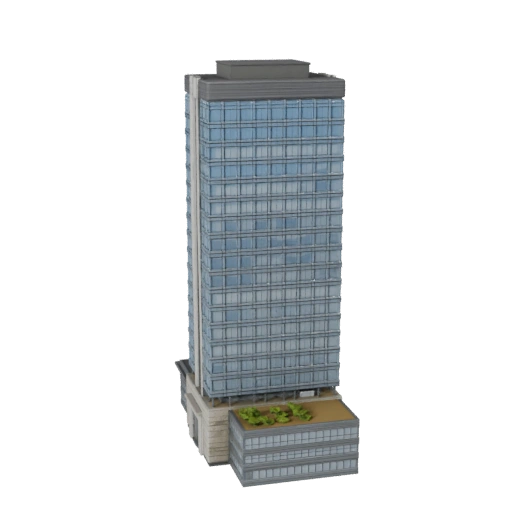 Office Tower 3D Model for Unity - Game Asset for Architecture