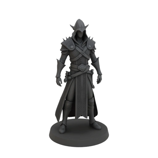 Miniatura Medieval de Elfo Negro Assassino STL