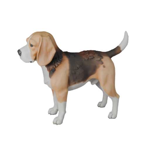High Poly Beagle Dog 3D Model - Detailed STL Asset for Printing