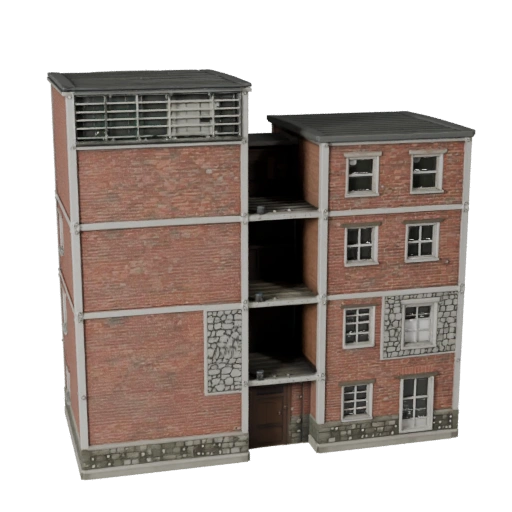 High Poly Modular Medieval Building Kit 3D Model for Archviz