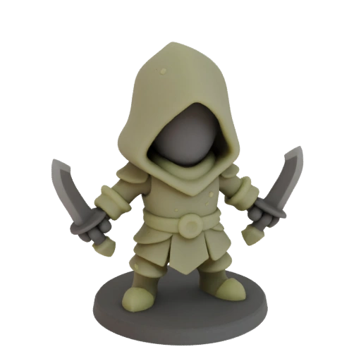 Medieval Rogue Miniature STL - Stealth