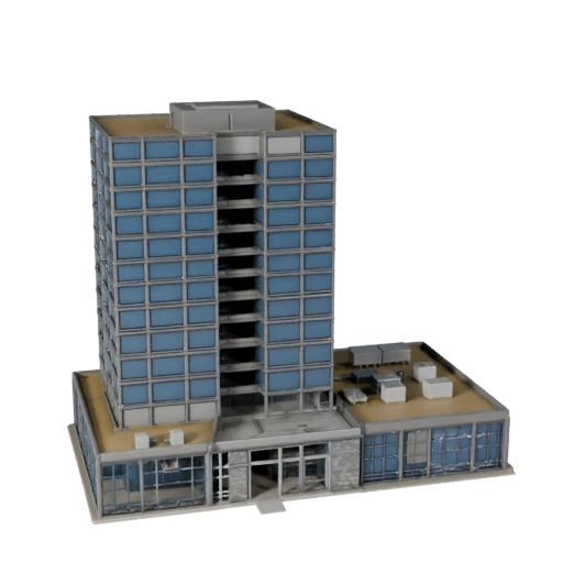 Stylized Modular Office Kit 3D Model - Realtime Game Asset