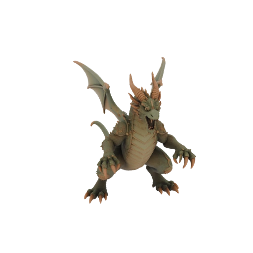 Fantasy Feral Dragon Warrior Miniature STL