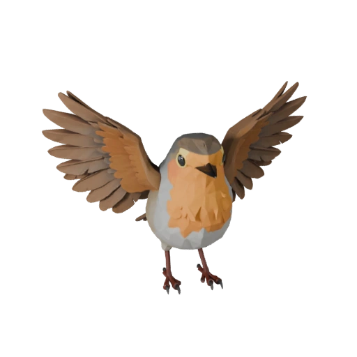 High Poly Robin 3D Model - Detailed STL Asset for Printing