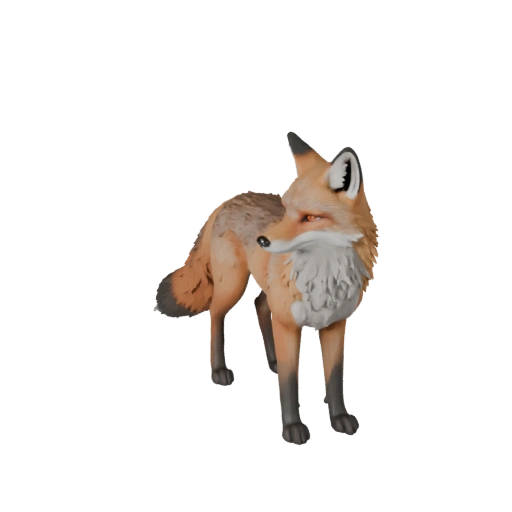 High Poly Gray Fox 3D Model - Detailed STL Asset for Printing