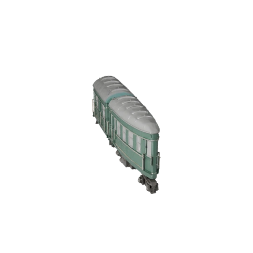 Train de voyageurs vintage 3D pour Blender - Réaliste