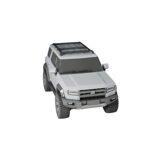 Modelo 3D de Lujoso SUV Poligonal Bajo para Unity y Unreal PBR Asset