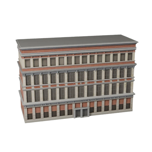 Industrial Facade 3D Model for Unity - Realtime Game Asset