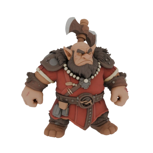 Fantasy Royal Dwarf Barbarian Miniature STL