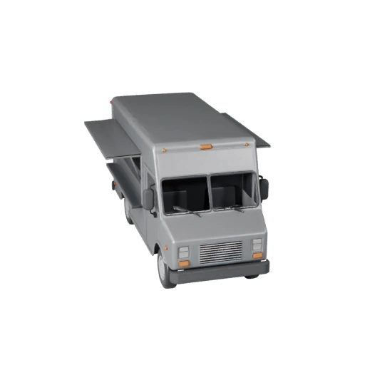 Modelo 3D de Caminhão de Comida para Unreal Engine - Asset Pronto para Jogo