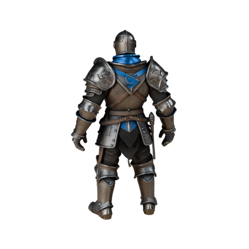 Modèle de personnage Chevalier d'Assaut Médiéval - Monté