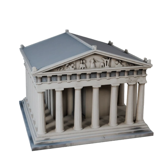 Printable Parthenon STL 3D Model - Scale Asset for Scale Mockups
