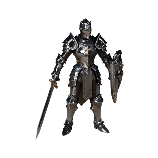 Modelo de Personaje Paladín de Fantasía - Articulado