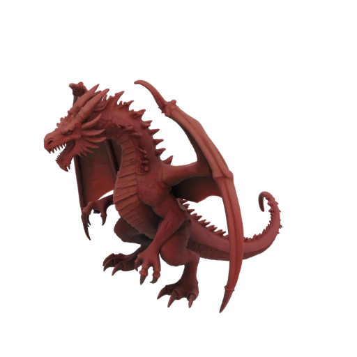 Fantasy Wrathful Dragon Boss Miniature STL