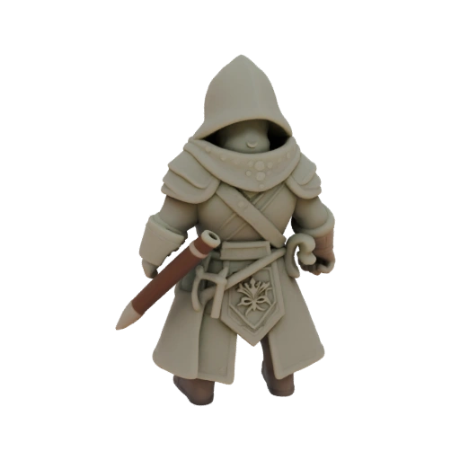 Medieval Dwarf Assassin Miniature STL