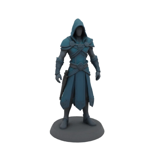 Miniatura STL de Assassino Elfo Negro de Fantasia Sombria