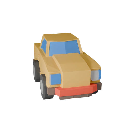 Low Poly City Car 3D Model for Unity & Unreal PBR Asset (Legacy)
